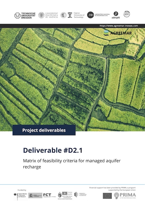 AGREEMAR Deliverable D2.1 Matrix of feasibility criteria for managed aquifer recharge